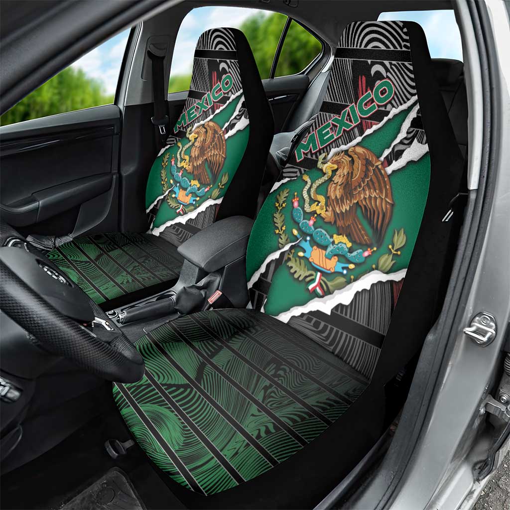 Mexico Car Seat Cover Mexican Patriotic Eagle Emblem - Fierce National Pride - Wonder Print Shop