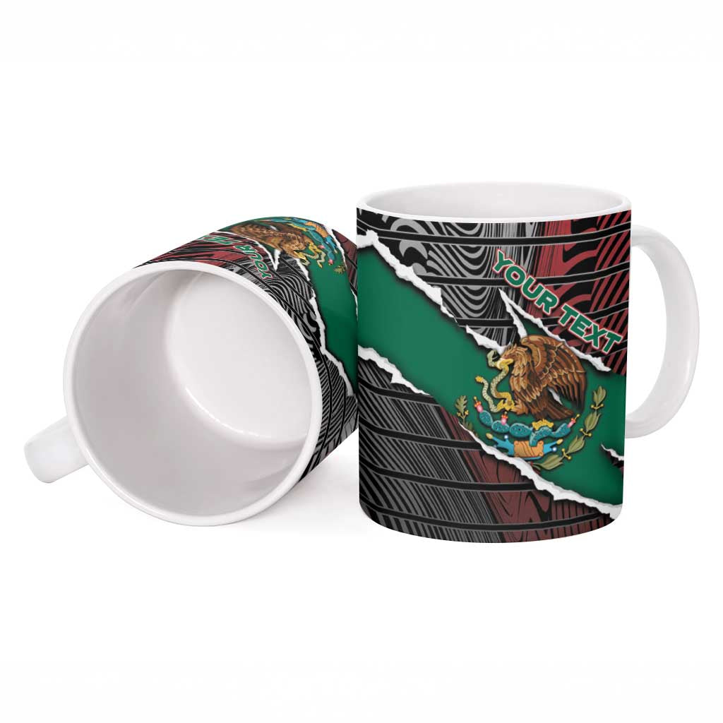 Personalized Mexico Ceramic Mug Mexican Patriotic Eagle Emblem - Fierce National Pride - Wonder Print Shop