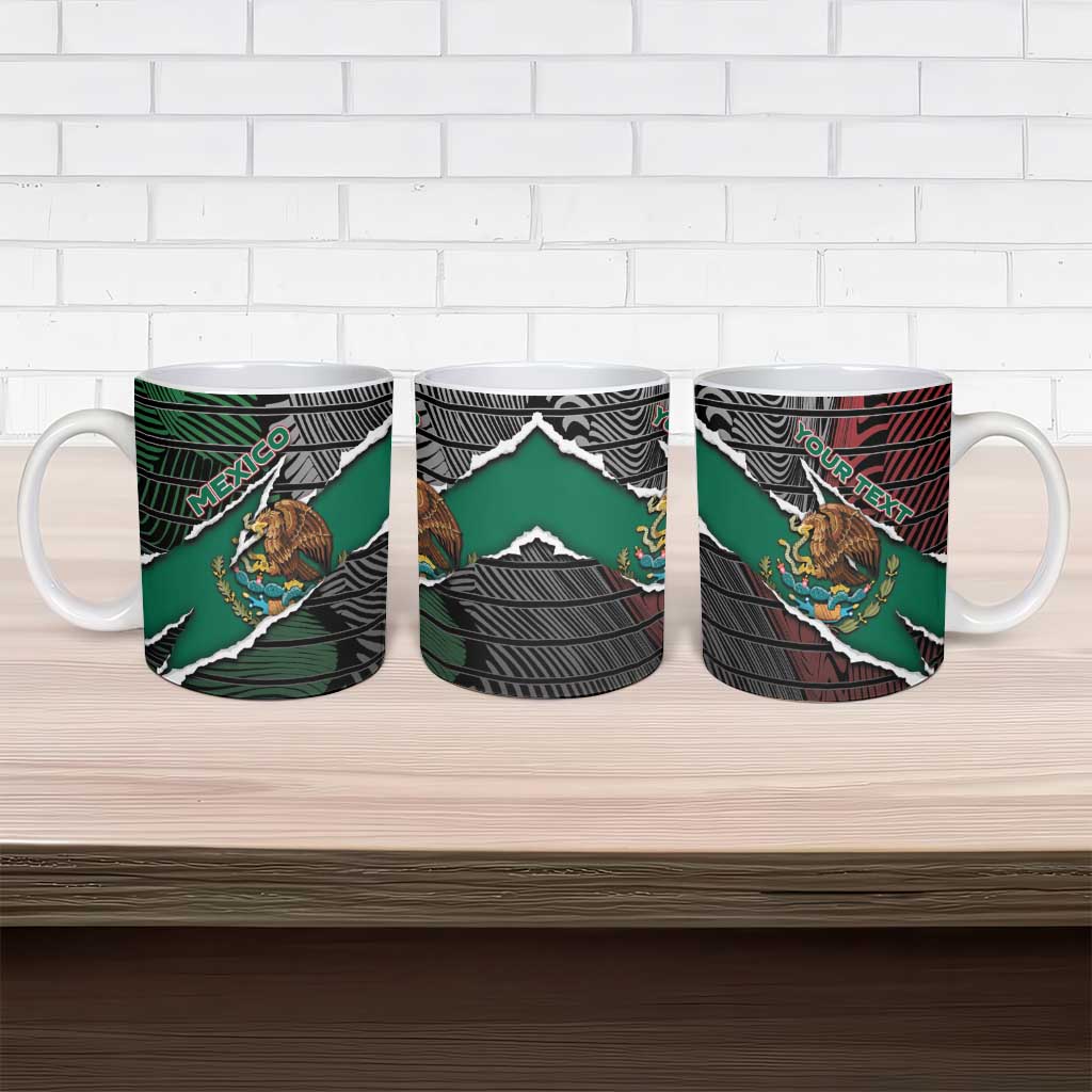 Personalized Mexico Ceramic Mug Mexican Patriotic Eagle Emblem - Fierce National Pride - Wonder Print Shop