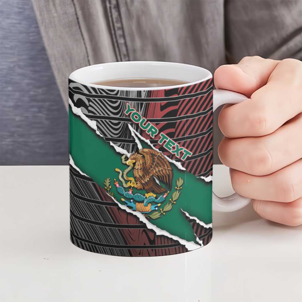 Personalized Mexico Ceramic Mug Mexican Patriotic Eagle Emblem - Fierce National Pride - Wonder Print Shop