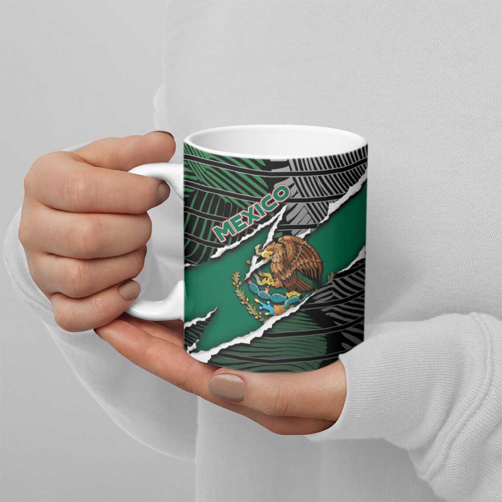 Personalized Mexico Ceramic Mug Mexican Patriotic Eagle Emblem - Fierce National Pride - Wonder Print Shop