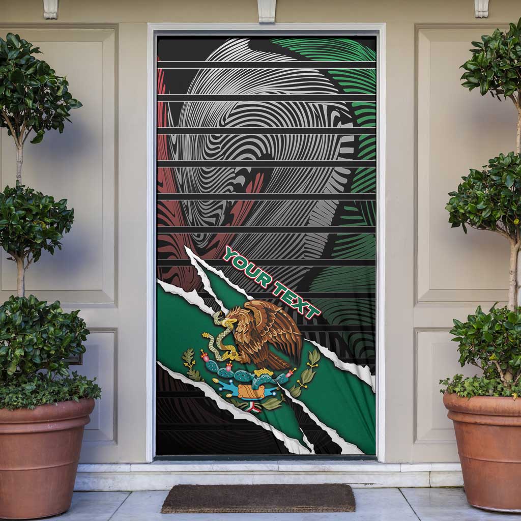 Mexico Door Cover Mexican Patriotic Eagle Emblem - Fierce National Pride - Wonder Print Shop