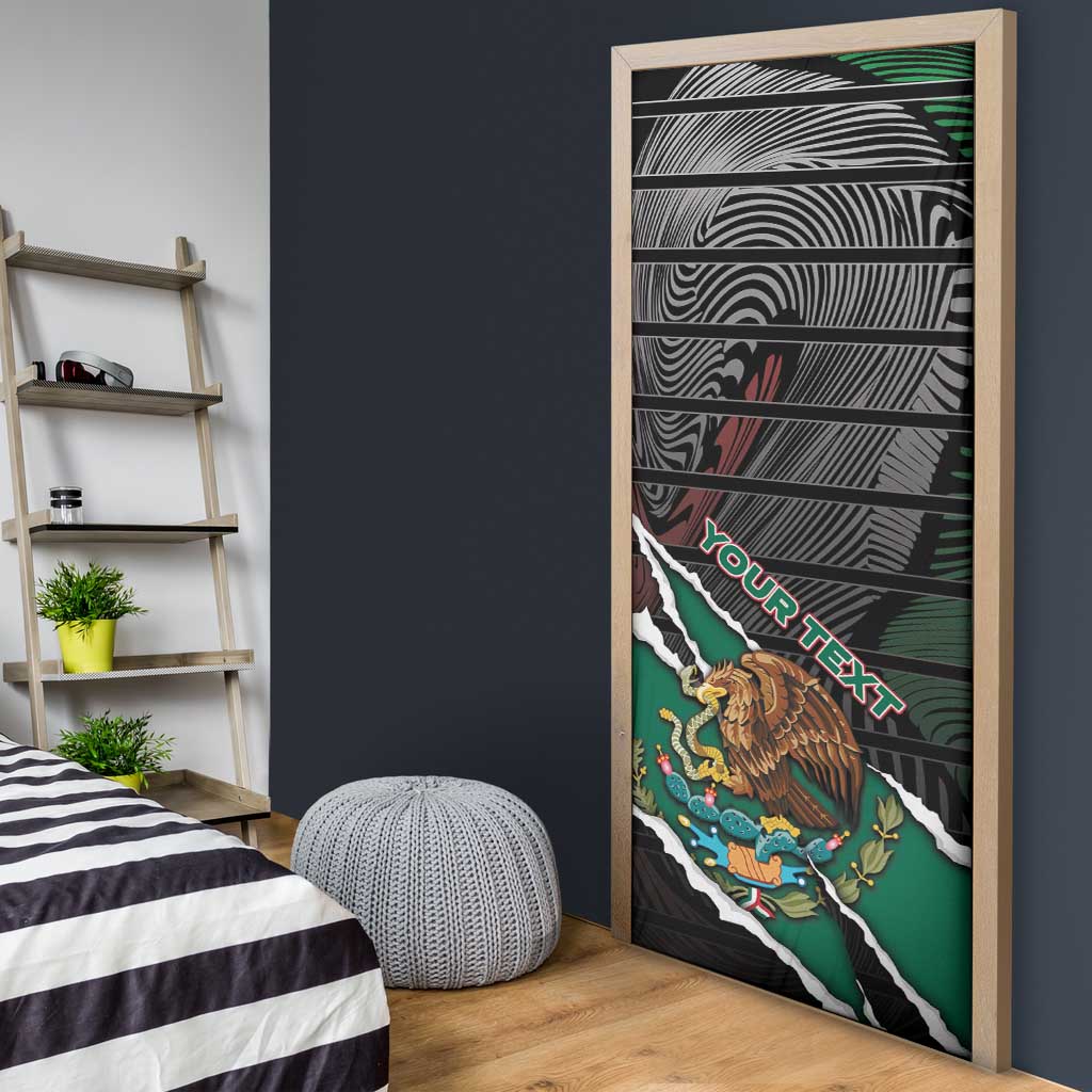 Mexico Door Cover Mexican Patriotic Eagle Emblem - Fierce National Pride - Wonder Print Shop