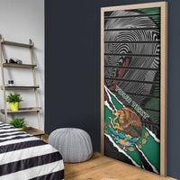 Mexico Door Cover Mexican Patriotic Eagle Emblem - Fierce National Pride - Wonder Print Shop