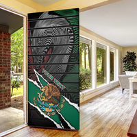 Mexico Door Cover Mexican Patriotic Eagle Emblem - Fierce National Pride - Wonder Print Shop