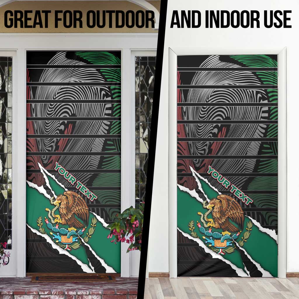 Mexico Door Cover Mexican Patriotic Eagle Emblem - Fierce National Pride - Wonder Print Shop