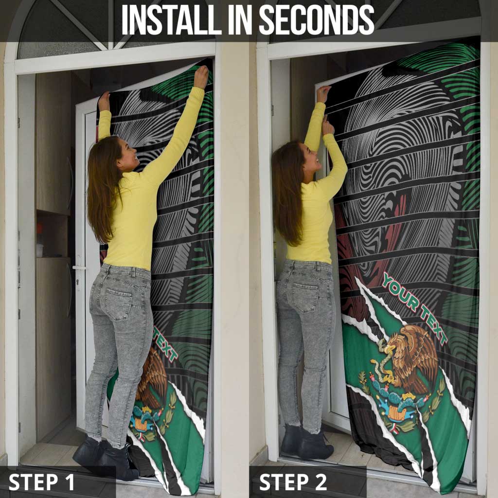 Mexico Door Cover Mexican Patriotic Eagle Emblem - Fierce National Pride - Wonder Print Shop