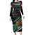 Personalized Mexico Family Matching Long Sleeve Bodycon Dress and Hawaiian Shirt Mexican Patriotic Eagle Emblem - Fierce National Pride - Wonder Print Shop