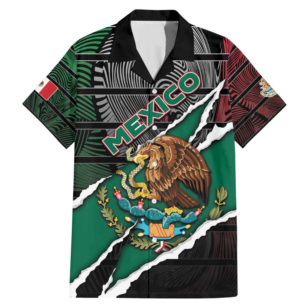 Personalized Mexico Family Matching Mermaid Dress and Hawaiian Shirt Mexican Patriotic Eagle Emblem - Fierce National Pride - Wonder Print Shop
