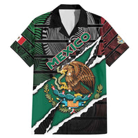 Personalized Mexico Family Matching Mermaid Dress and Hawaiian Shirt Mexican Patriotic Eagle Emblem - Fierce National Pride - Wonder Print Shop