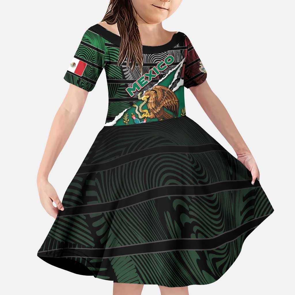 Personalized Mexico Family Matching Puletasi and Hawaiian Shirt Mexican Patriotic Eagle Emblem - Fierce National Pride - Wonder Print Shop