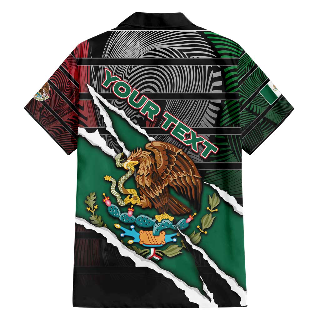 Personalized Mexico Family Matching Short Sleeve Bodycon Dress and Hawaiian Shirt Mexican Patriotic Eagle Emblem - Fierce National Pride - Wonder Print Shop