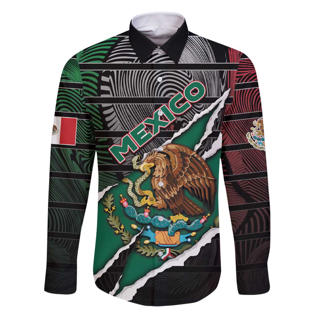 Personalized Mexico Family Matching Short Sleeve Bodycon Dress and Hawaiian Shirt Mexican Patriotic Eagle Emblem - Fierce National Pride - Wonder Print Shop