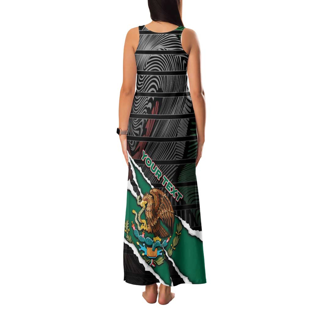 Personalized Mexico Family Matching Tank Maxi Dress and Hawaiian Shirt Mexican Patriotic Eagle Emblem - Fierce National Pride - Wonder Print Shop