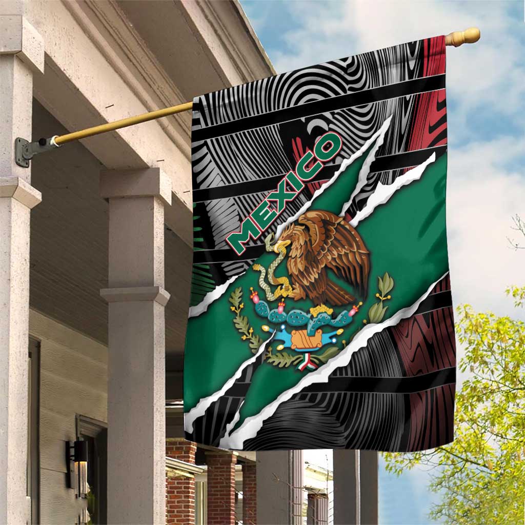 Mexico Garden Flag Mexican Patriotic Eagle Emblem - Fierce National Pride - Wonder Print Shop