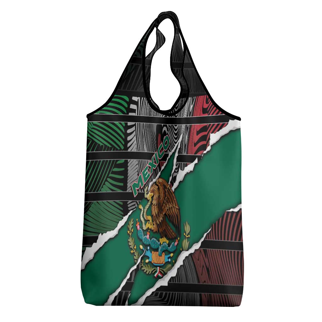 Mexico Grocery Bag Mexican Patriotic Eagle Emblem - Fierce National Pride - Wonder Print Shop