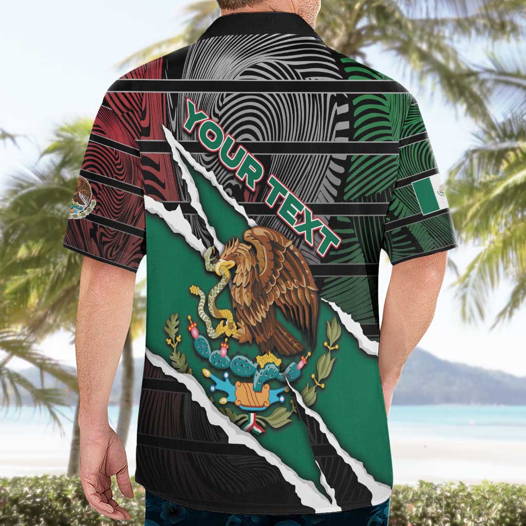 Personalized Mexico Hawaiian Shirt Mexican Patriotic Eagle Emblem - Fierce National Pride - Wonder Print Shop
