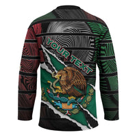 Personalized Mexico Hockey Jersey Mexican Patriotic Eagle Emblem - Fierce National Pride - Wonder Print Shop