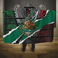 Mexico Hooded Blanket Mexican Patriotic Eagle Emblem - Fierce National Pride - Wonder Print Shop