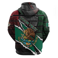 Personalized Mexico Hoodie Mexican Patriotic Eagle Emblem - Fierce National Pride - Wonder Print Shop