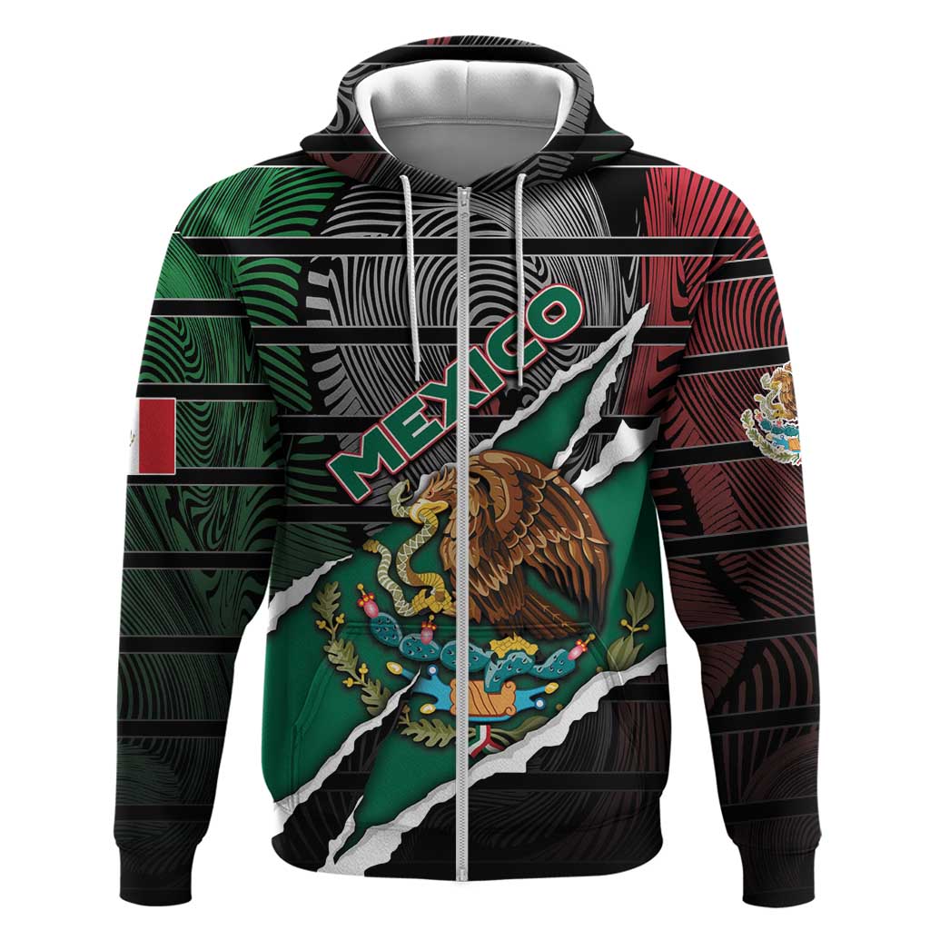 Personalized Mexico Hoodie Mexican Patriotic Eagle Emblem - Fierce National Pride - Wonder Print Shop