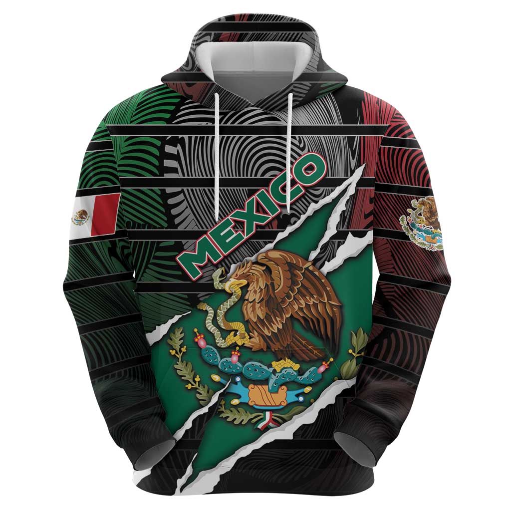 Personalized Mexico Hoodie Mexican Patriotic Eagle Emblem - Fierce National Pride - Wonder Print Shop