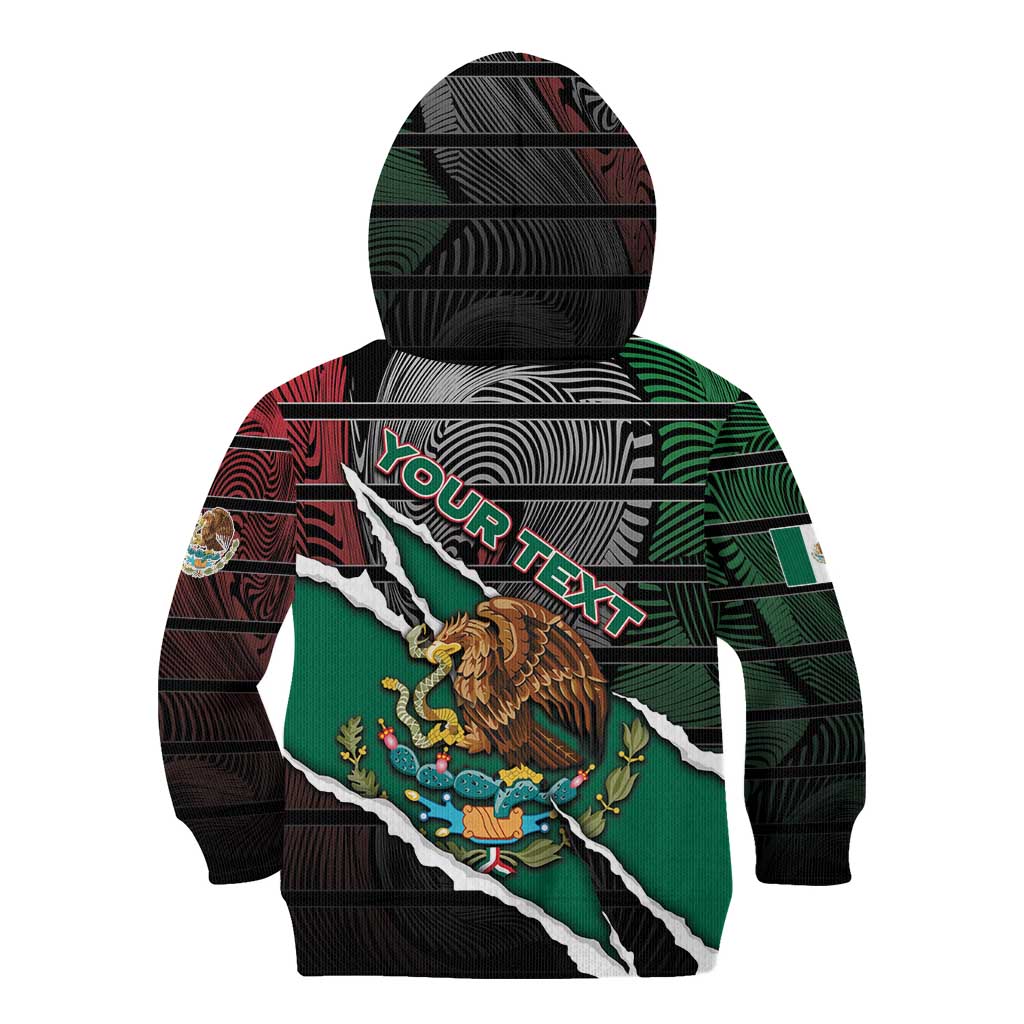 Personalized Mexico Kid Hoodie Mexican Patriotic Eagle Emblem - Fierce National Pride - Wonder Print Shop