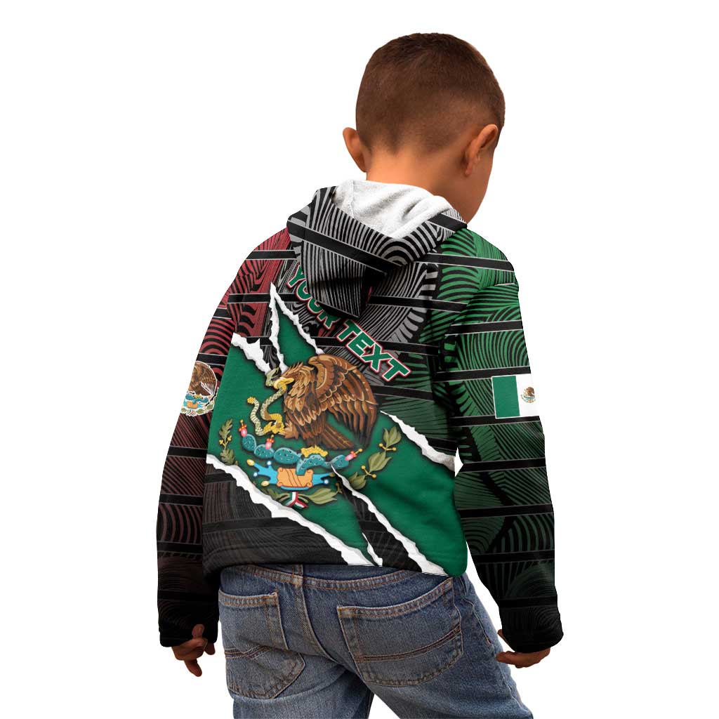 Personalized Mexico Kid Hoodie Mexican Patriotic Eagle Emblem - Fierce National Pride - Wonder Print Shop