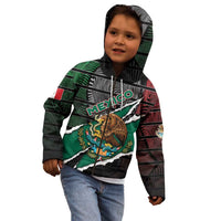 Personalized Mexico Kid Hoodie Mexican Patriotic Eagle Emblem - Fierce National Pride - Wonder Print Shop