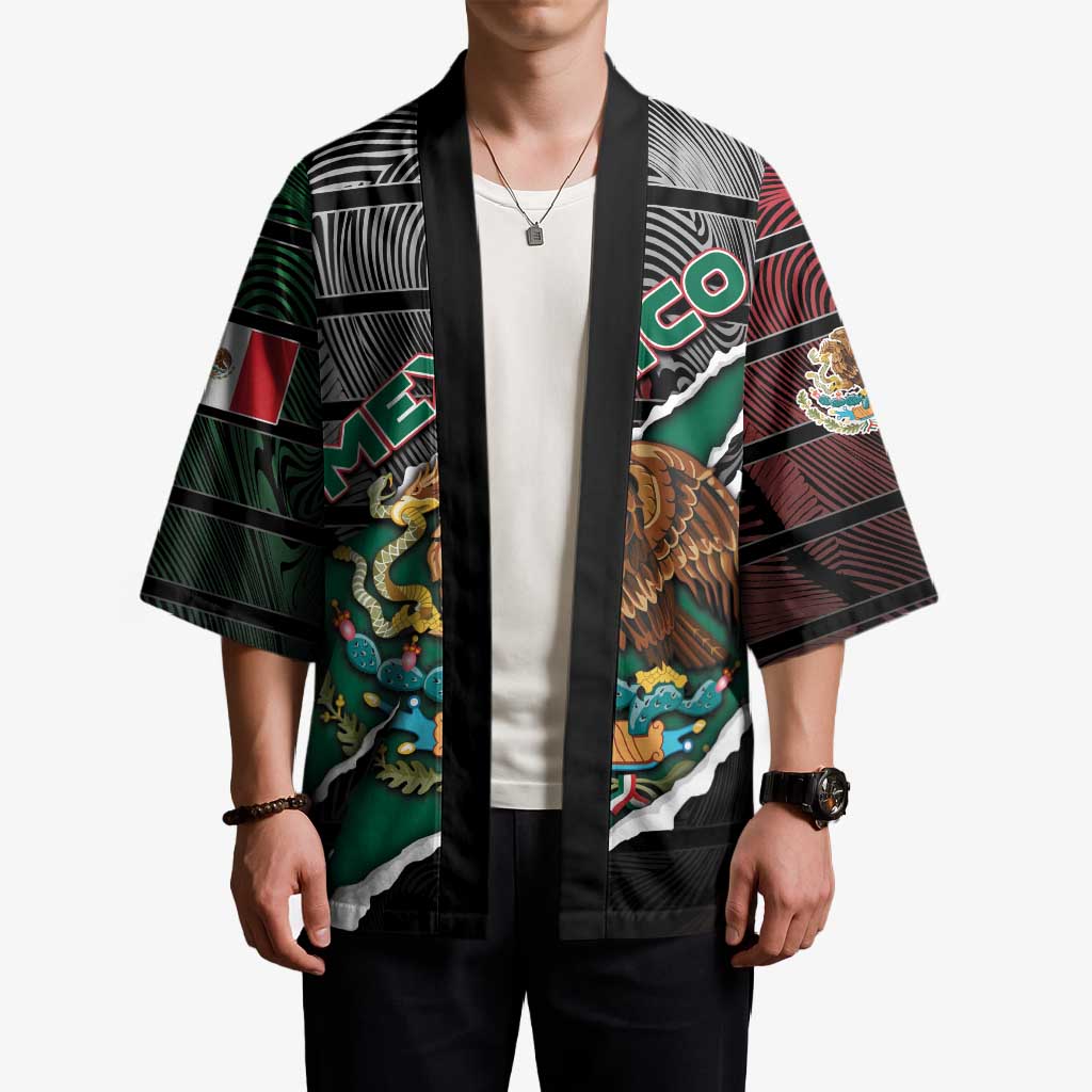 Personalized Mexico Kimono Mexican Patriotic Eagle Emblem - Fierce National Pride - Wonder Print Shop