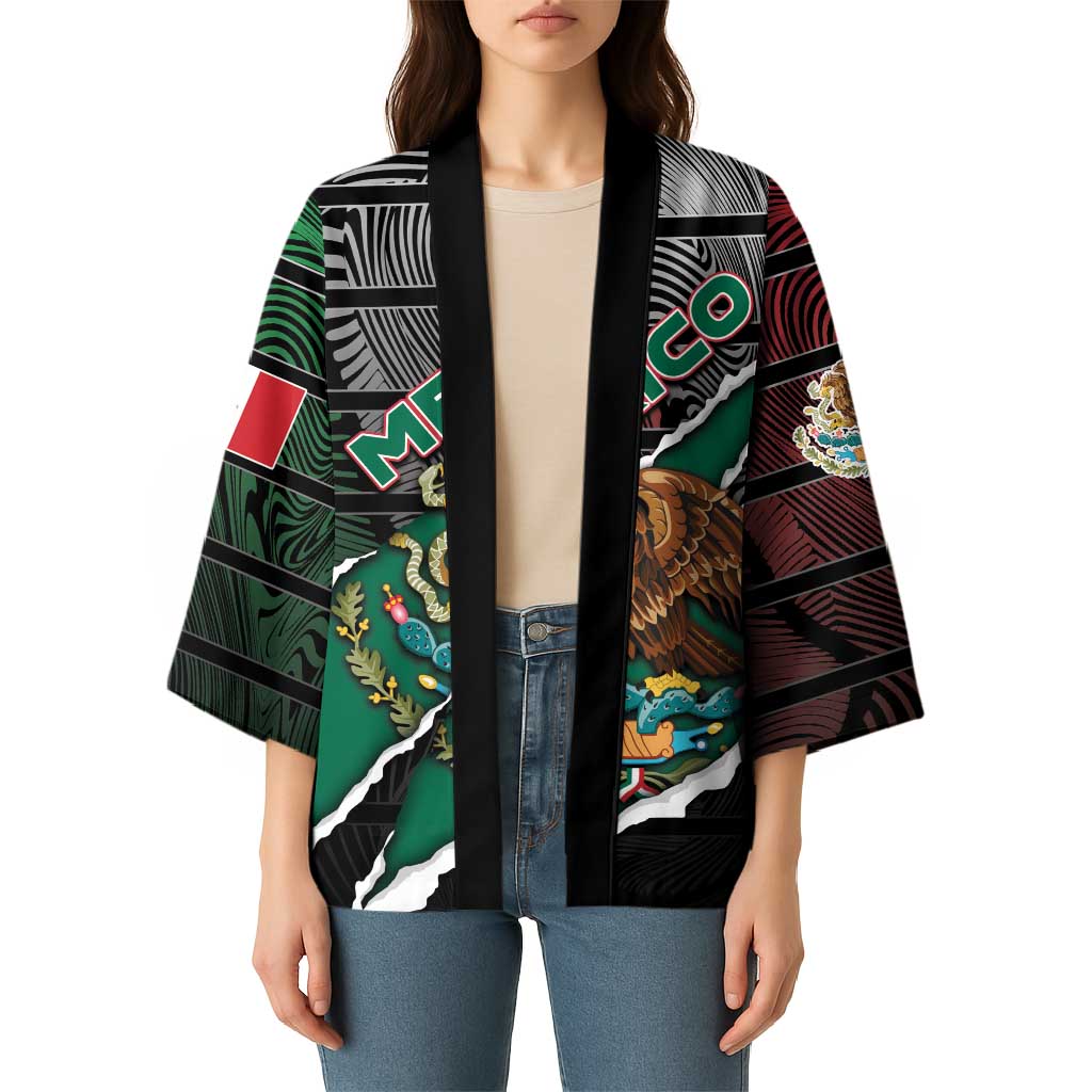 Personalized Mexico Kimono Mexican Patriotic Eagle Emblem - Fierce National Pride - Wonder Print Shop