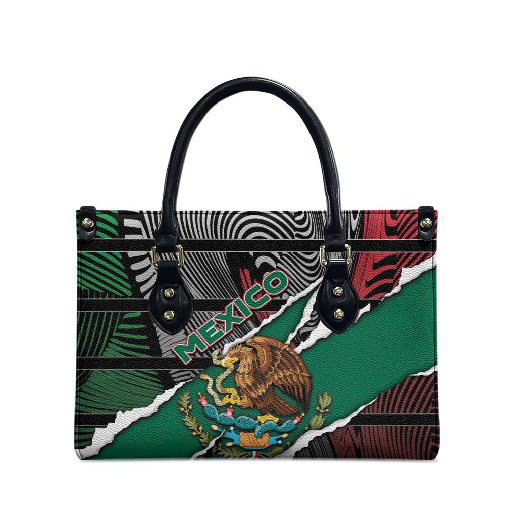 Mexico Leather Bag Mexican Patriotic Eagle Emblem - Fierce National Pride - Wonder Print Shop