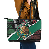 Mexico Leather Tote Bag Mexican Patriotic Eagle Emblem - Fierce National Pride - Wonder Print Shop
