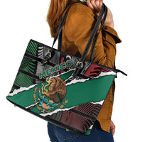 Mexico Leather Tote Bag Mexican Patriotic Eagle Emblem - Fierce National Pride - Wonder Print Shop
