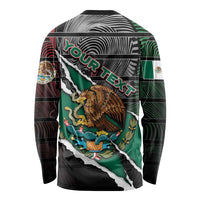 Personalized Mexico Long Sleeve Shirt Mexican Patriotic Eagle Emblem - Fierce National Pride - Wonder Print Shop