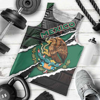Personalized Mexico Men Tank Top Mexican Patriotic Eagle Emblem - Fierce National Pride - Wonder Print Shop