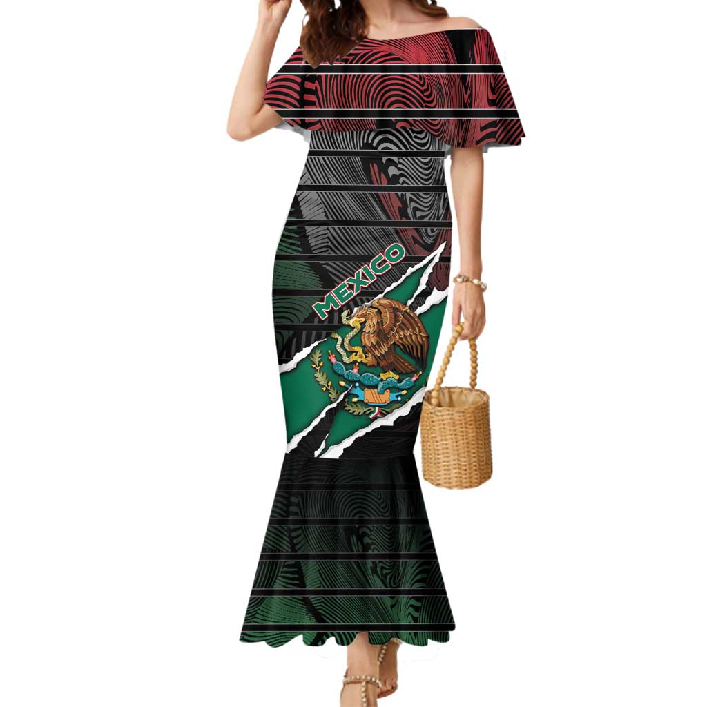 Personalized Mexico Mermaid Dress Mexican Patriotic Eagle Emblem - Fierce National Pride - Wonder Print Shop