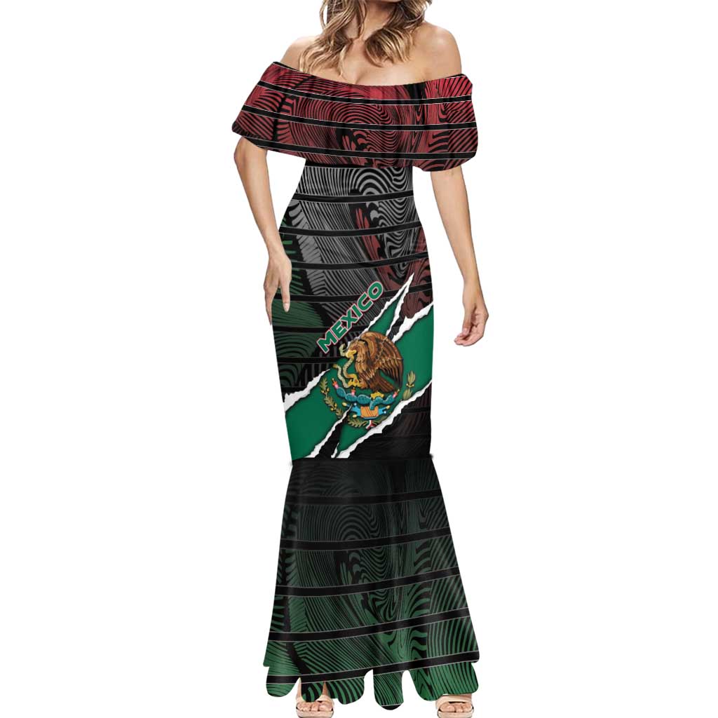 Personalized Mexico Mermaid Dress Mexican Patriotic Eagle Emblem - Fierce National Pride - Wonder Print Shop