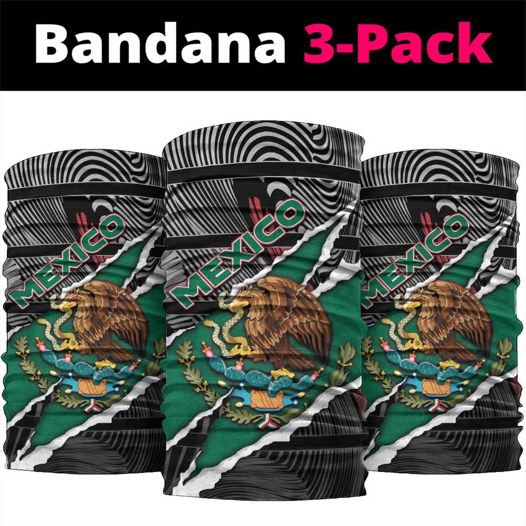 Mexico Neck Gaiter Mexican Patriotic Eagle Emblem - Fierce National Pride DT05