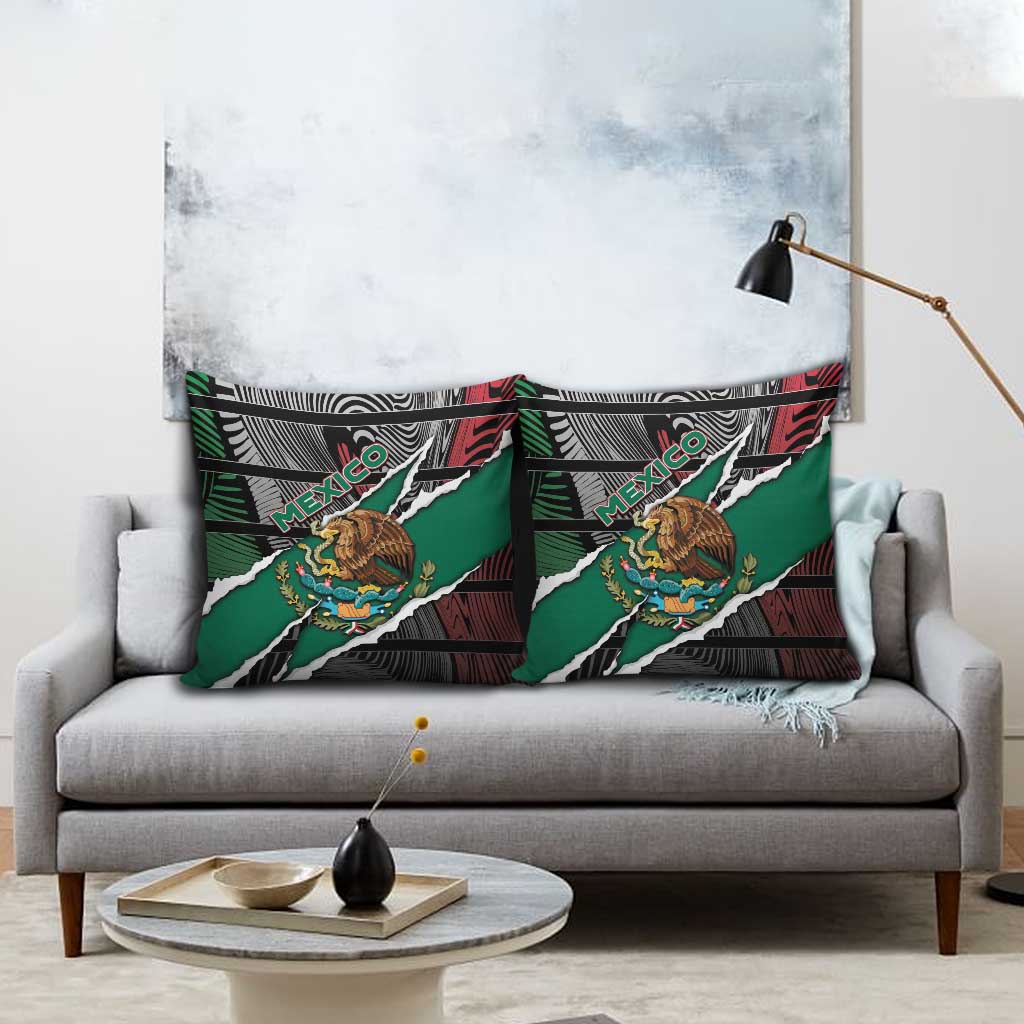 Mexico Pillow Cover Mexican Patriotic Eagle Emblem - Fierce National Pride - Wonder Print Shop