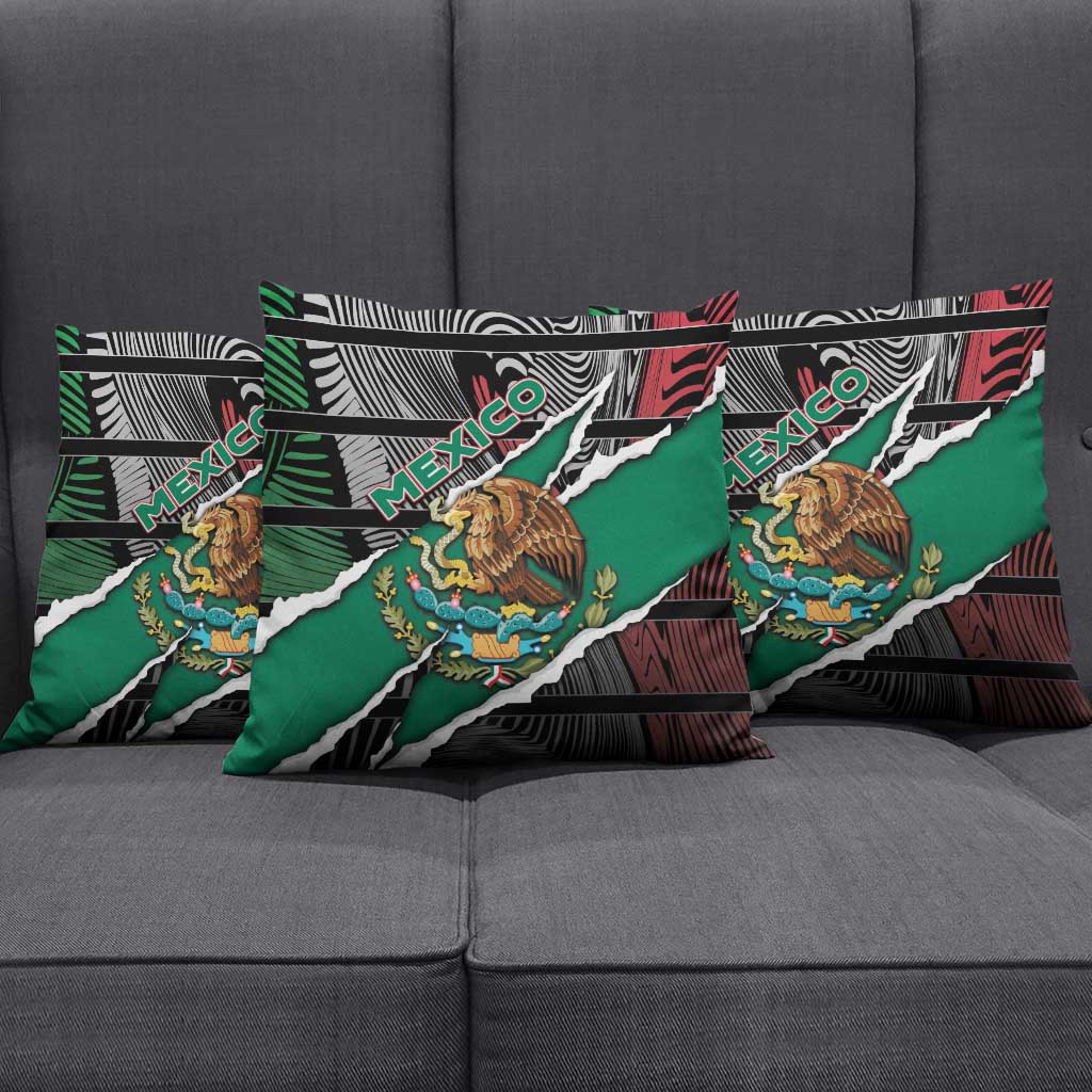 Mexico Pillow Cover Mexican Patriotic Eagle Emblem - Fierce National Pride - Wonder Print Shop