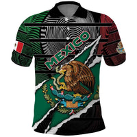 Personalized Mexico Polo Shirt Mexican Patriotic Eagle Emblem - Fierce National Pride - Wonder Print Shop