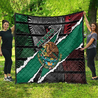 Mexico Quilt Mexican Patriotic Eagle Emblem - Fierce National Pride - Wonder Print Shop