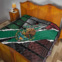 Mexico Quilt Mexican Patriotic Eagle Emblem - Fierce National Pride - Wonder Print Shop