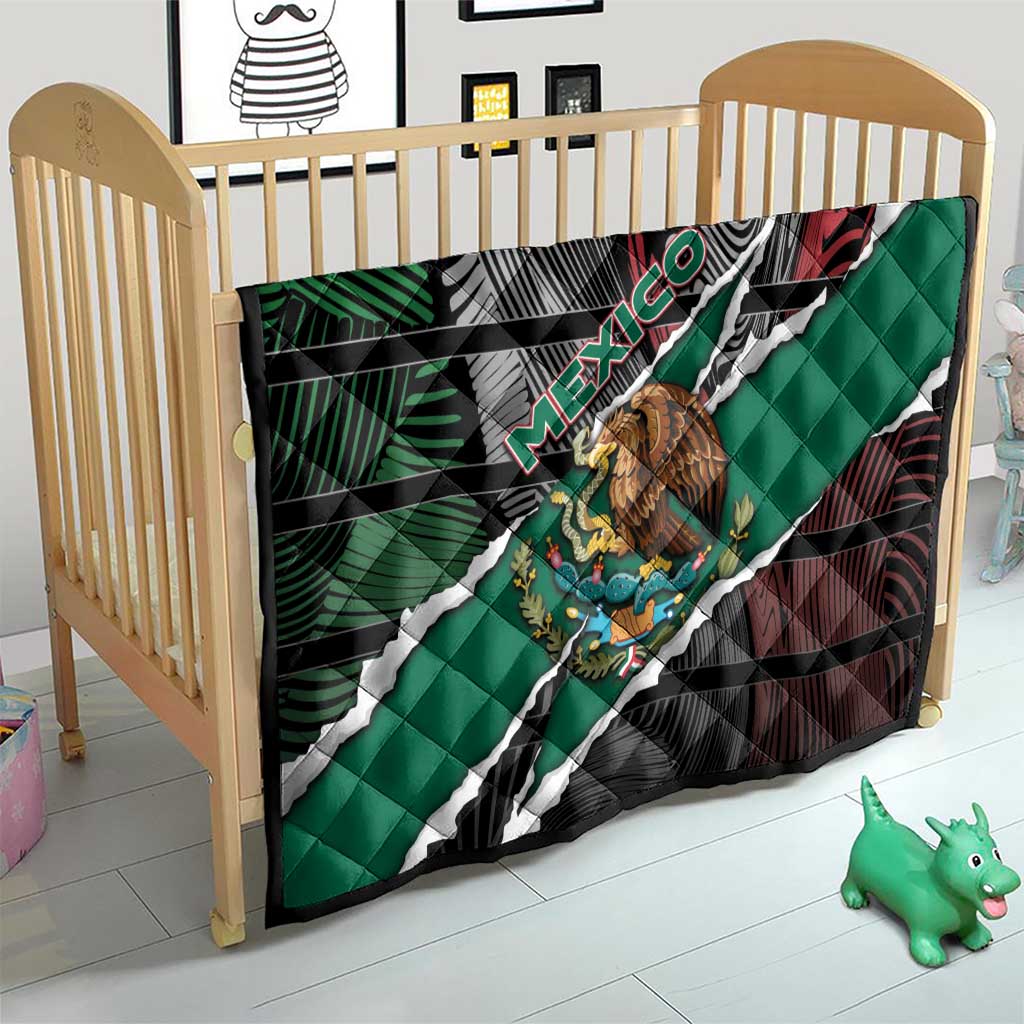 Mexico Quilt Mexican Patriotic Eagle Emblem - Fierce National Pride - Wonder Print Shop