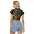Personalized Mexico Raglan Cropped T Shirt Mexican Patriotic Eagle Emblem - Fierce National Pride - Wonder Print Shop