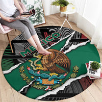Mexico Round Carpet Mexican Patriotic Eagle Emblem - Fierce National Pride - Wonder Print Shop