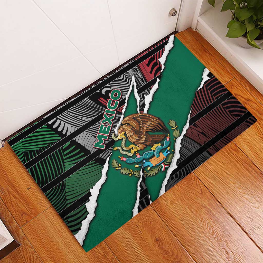 Mexico Rubber Doormat Mexican Patriotic Eagle Emblem - Fierce National Pride - Wonder Print Shop