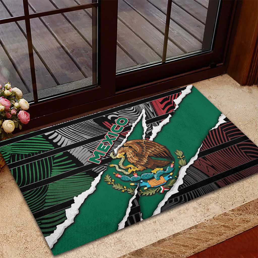 Mexico Rubber Doormat Mexican Patriotic Eagle Emblem - Fierce National Pride - Wonder Print Shop