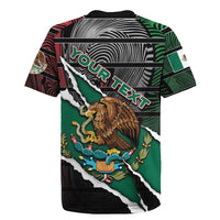 Personalized Mexico Rugby Jersey Mexican Patriotic Eagle Emblem - Fierce National Pride - Wonder Print Shop